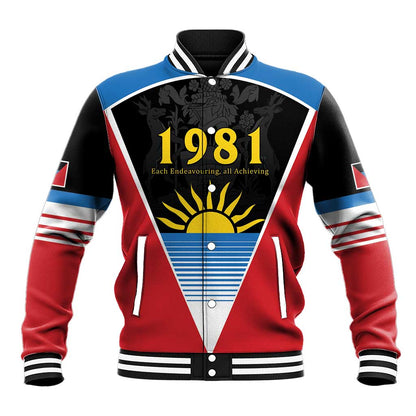 ‎Afro-Antiguans and Barbudans 1981 Baseball Jacket Each Endeavouring All Achieving