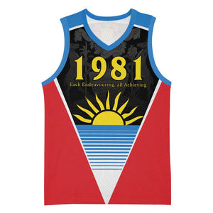 ‎Afro-Antiguans and Barbudans 1981 Basketball Jersey Each Endeavouring All Achieving - African Pride