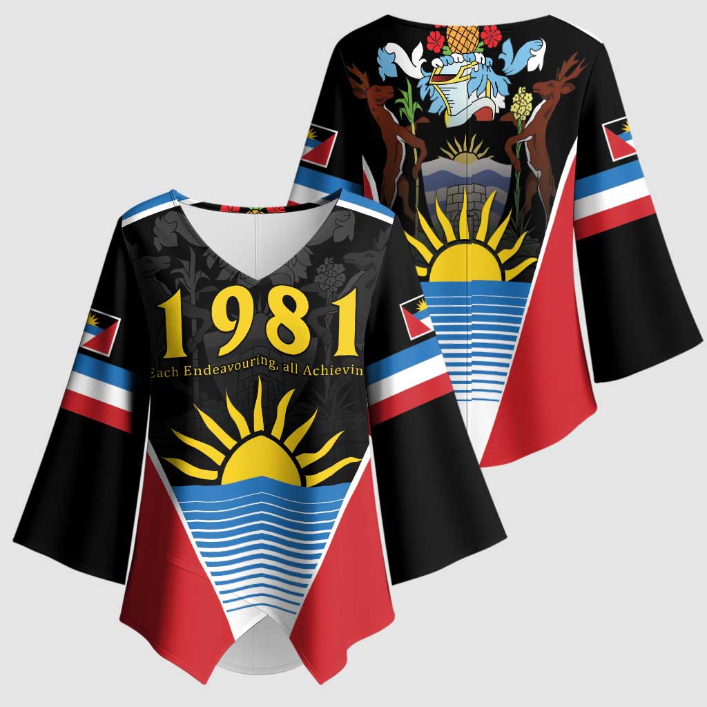‎Afro-Antiguans and Barbudans 1981 Kimono Sleeve Blouse Each Endeavouring All Achieving
