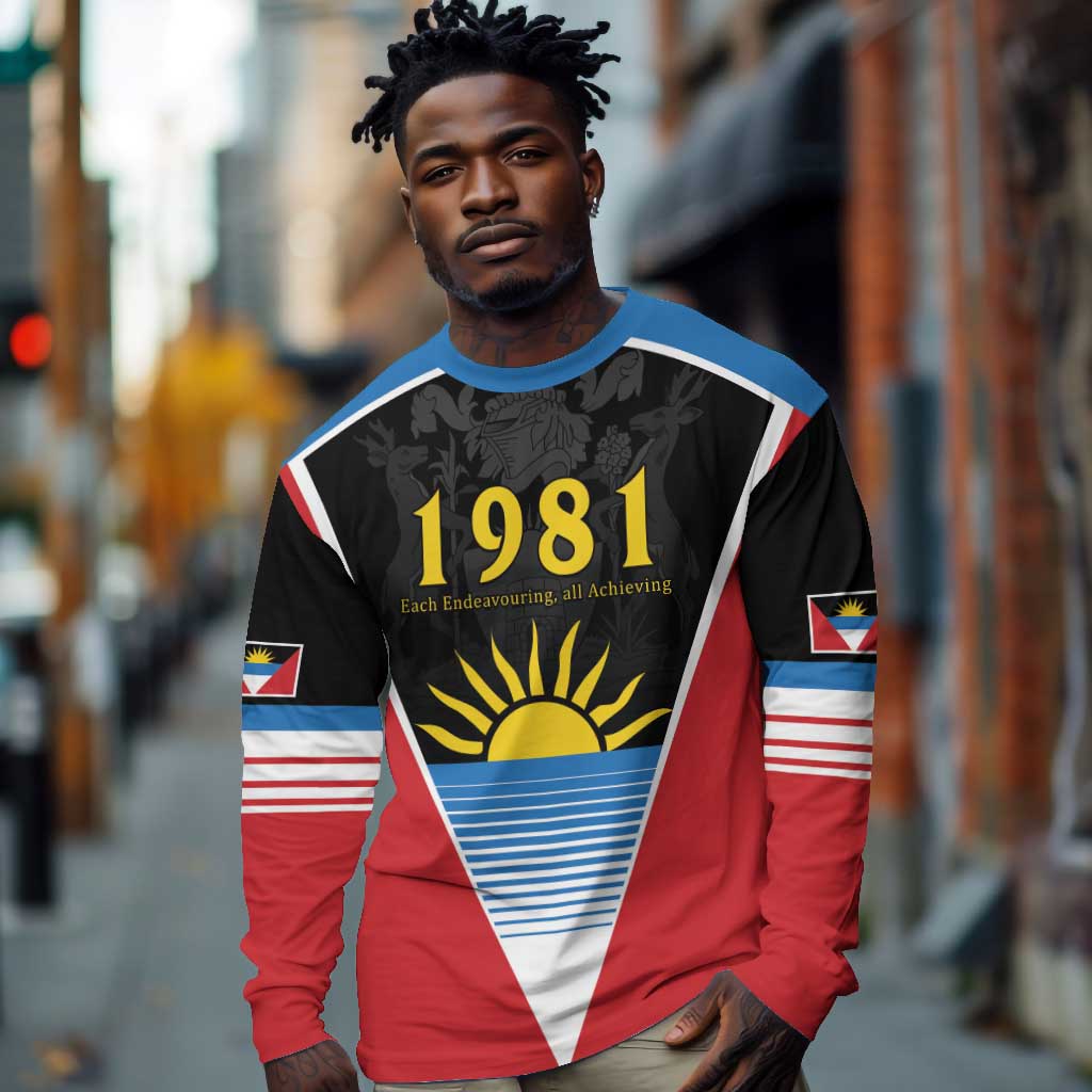 ‎Afro-Antiguans and Barbudans 1981 Long Sleeve Shirt Each Endeavouring All Achieving