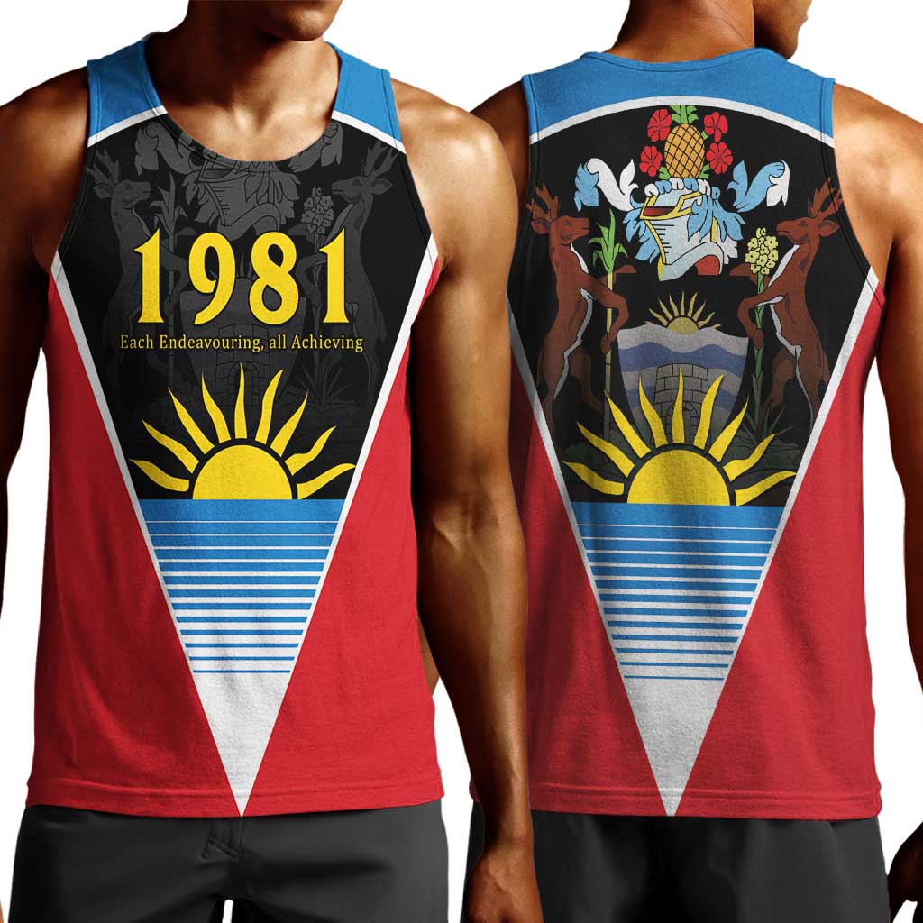 ‎Afro-Antiguans and Barbudans 1981 Men Tank Top Each Endeavouring All Achieving
