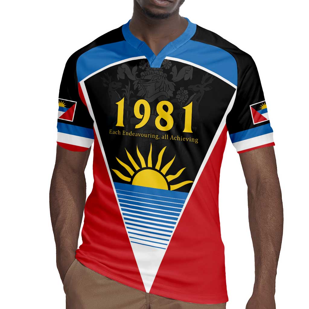 ‎Afro-Antiguans and Barbudans 1981 Rugby Jersey Each Endeavouring All Achieving