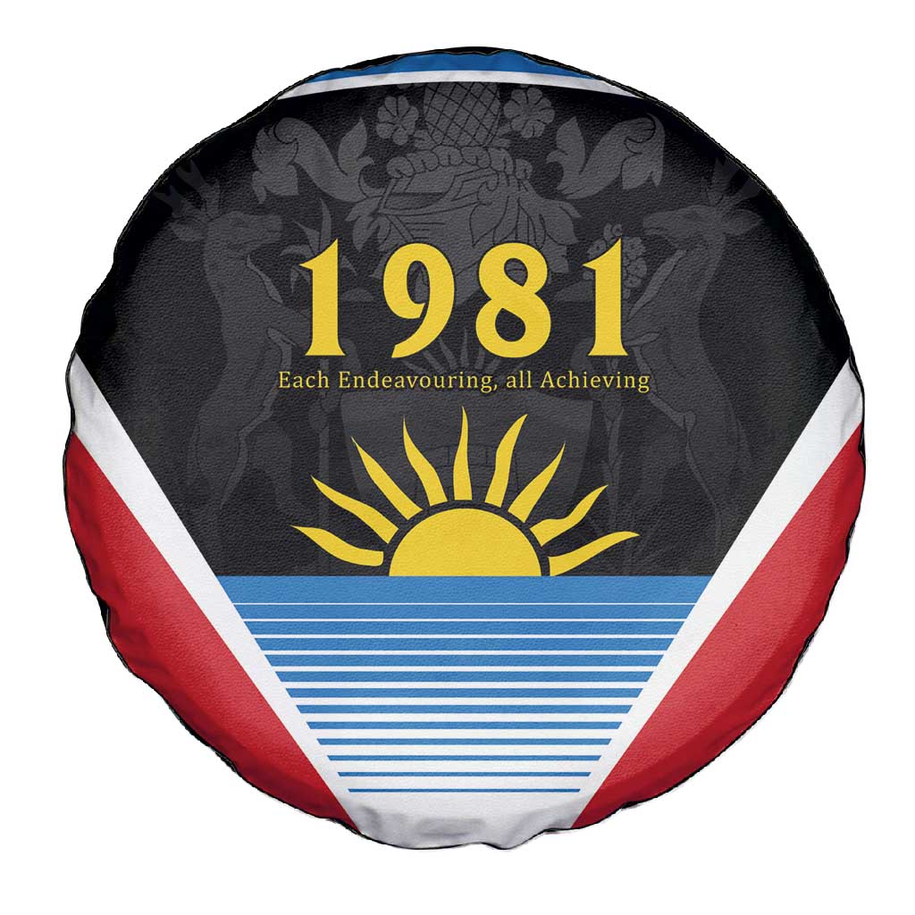 ‎Afro-Antiguans and Barbudans 1981 Spare Tire Cover Each Endeavouring All Achieving