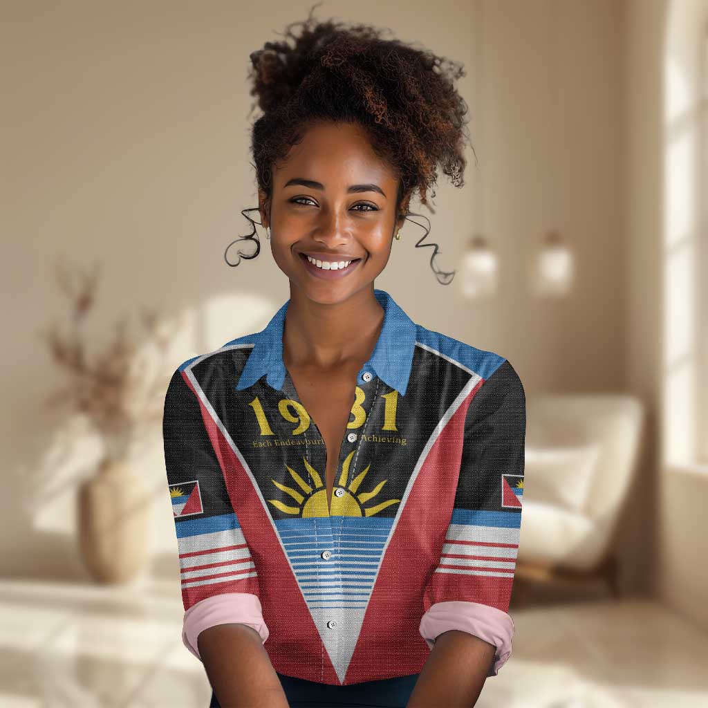 Afro-Antiguans and Barbudans 1981 Women Casual Shirt Each Endeavouring All Achieving LT9