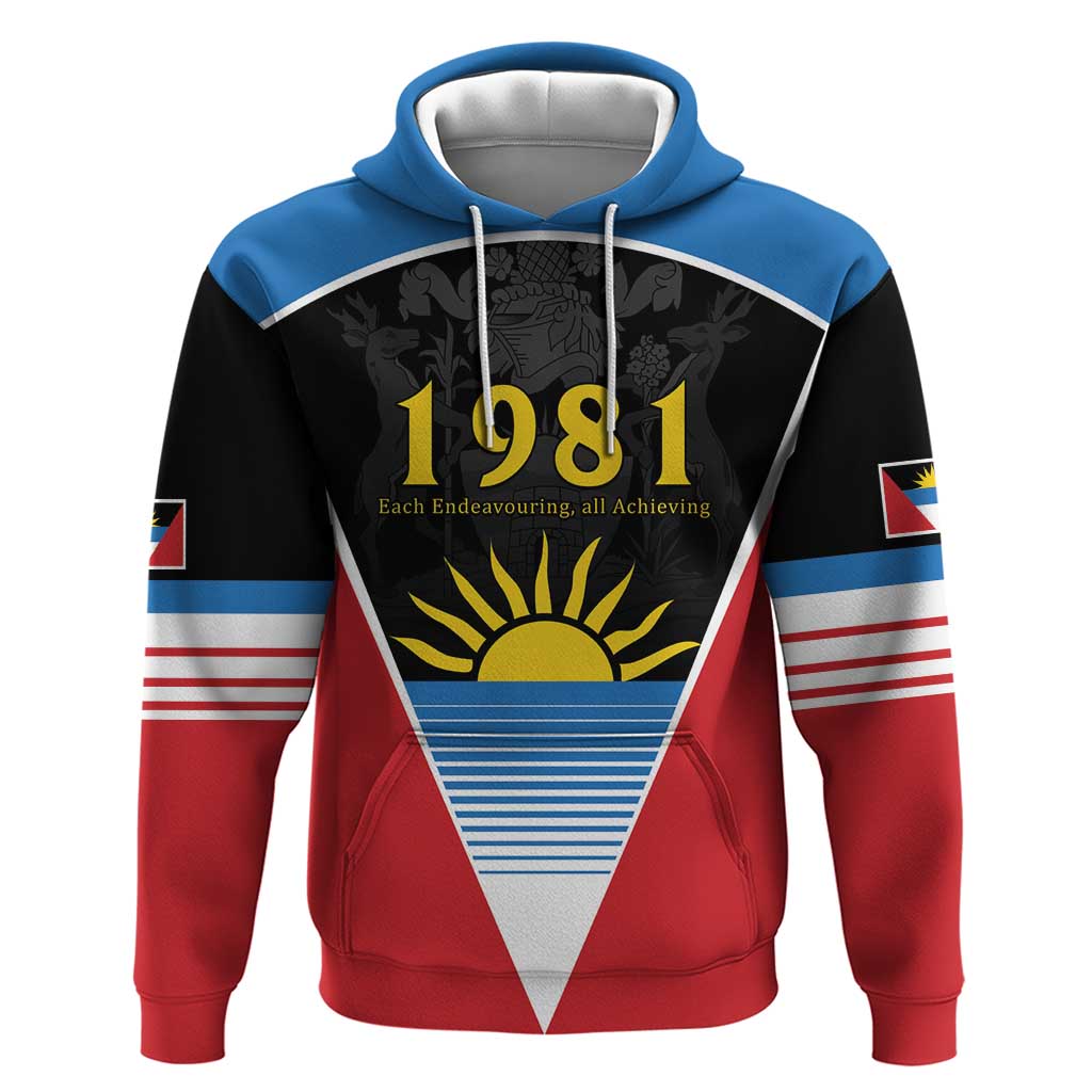 ‎Afro-Antiguans and Barbudans 1981 Zip Hoodie Each Endeavouring All Achieving