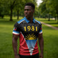 ‎Afro-Antiguans and Barbudans 1981 Zipper Polo Shirt Each Endeavouring All Achieving