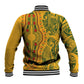 Dashiki and Polynesian Pattern Baseball Jacket Afro Pacific Culture Gold Version