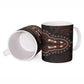 Dashiki and Polynesian Pattern Ceramic Mug Afro Pacific Culture Gold Version