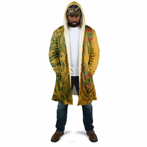 Dashiki and Polynesian Pattern Cloak Afro Pacific Culture Gold Version