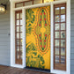 Dashiki and Polynesian Pattern Door Cover Afro Pacific Culture Gold Version