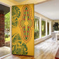 Dashiki and Polynesian Pattern Door Cover Afro Pacific Culture Gold Version