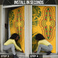 Dashiki and Polynesian Pattern Door Cover Afro Pacific Culture Gold Version
