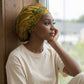 Dashiki and Polynesian Pattern Easy Headwrap Africa Pacific Culture Gold Version