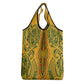Dashiki and Polynesian Pattern Grocery Bag Afro Pacific Culture Gold Version