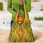 Dashiki and Polynesian Pattern Grocery Bag Afro Pacific Culture Gold Version
