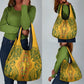 Dashiki and Polynesian Pattern Grocery Bag Afro Pacific Culture Gold Version