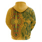 Dashiki and Polynesian Pattern Hoodie Afro Pacific Culture Gold Version