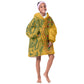 Dashiki and Polynesian Pattern Kid Wearable Blanket Hoodie Afro Pacific Culture Gold Version