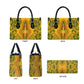 Dashiki and Polynesian Pattern Leather Bag Afro Pacific Culture Gold Version