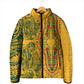 Dashiki and Polynesian Pattern Padded Jacket Afro Pacific Culture Gold Version