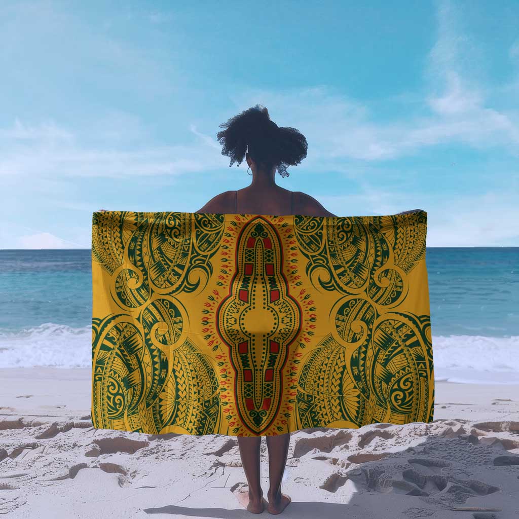Dashiki and Polynesian Pattern Sarong Afro Pacific Culture Gold Version