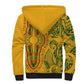 Dashiki and Polynesian Pattern Sherpa Hoodie Afro Pacific Culture Gold Version