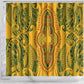 Dashiki and Polynesian Pattern Shower Curtain Afro Pacific Culture Gold Version