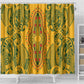 Dashiki and Polynesian Pattern Shower Curtain Afro Pacific Culture Gold Version