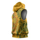 Dashiki and Polynesian Pattern Sleeveless Hoodie Afro Pacific Culture Gold Version - African Pride