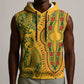 Dashiki and Polynesian Pattern Sleeveless Hoodie Afro Pacific Culture Gold Version - African Pride