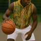 Dashiki and Polynesian Pattern Sleeveless Zip Hoodie Afro Pacific Culture Gold Version - African Pride