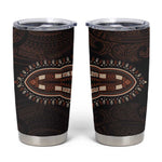 Dashiki and Polynesian Pattern Tumbler Cup Afro Pacific Culture Gold Version