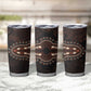 Dashiki and Polynesian Pattern Tumbler Cup Afro Pacific Culture Gold Version