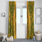 Dashiki and Polynesian Pattern Window Curtain Afro Pacific Culture Gold Version