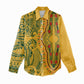 Dashiki and Polynesian Pattern Women Casual Shirt Afro Pacific Culture Gold Version LT9