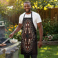 Dashiki and Polynesian Pattern Apron Afro Pacific Culture Red Version
