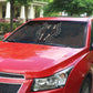 Dashiki and Polynesian Pattern Auto Sun Shade Afro Pacific Culture Red Version