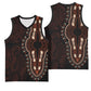 Dashiki and Polynesian Pattern Basketball Jersey Afro Pacific Culture Red Version - African Pride