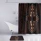 Dashiki and Polynesian Pattern Bathroom Set Afro Pacific Culture Red Version