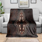 Dashiki and Polynesian Pattern Blanket Afro Pacific Culture Red Version