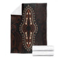 Dashiki and Polynesian Pattern Blanket Afro Pacific Culture Red Version