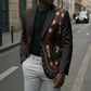 Dashiki and Polynesian Pattern Blazer Afro Pacific Culture Red Version