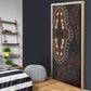 Dashiki and Polynesian Pattern Door Cover Afro Pacific Culture Red Version