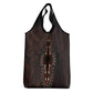 Dashiki and Polynesian Pattern Grocery Bag Afro Pacific Culture Red Version