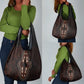 Dashiki and Polynesian Pattern Grocery Bag Afro Pacific Culture Red Version