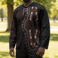 Dashiki and Polynesian Pattern Hockey Jersey Afro Pacific Culture Red Version