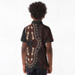 Dashiki and Polynesian Pattern Kid Polo Shirt Afro Pacific Culture Red Version