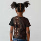 Dashiki and Polynesian Pattern Kid T shirt Afro Pacific Culture Red Version