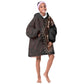 Dashiki and Polynesian Pattern Kid Wearable Blanket Hoodie Afro Pacific Culture Red Version