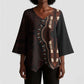 Dashiki and Polynesian Pattern Kimono Sleeve Blouse Afro Pacific Culture Red Version